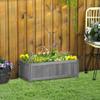 Folding Wooden Raised Planter, Vegetables Flowers, 70 X 30 X 25 Cm, Grey