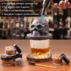 Skull Cocktail Smoker Kit with Wood Chips Ceramic Infuser for Whiskey Bourbon Cocktails & Drinks Unique Home Bar Tool for Men
