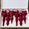 Flocked Christmas Ball Ornament Glitter Xmas Baubles Xmas Tree Hanging Pendant  New Year Gift