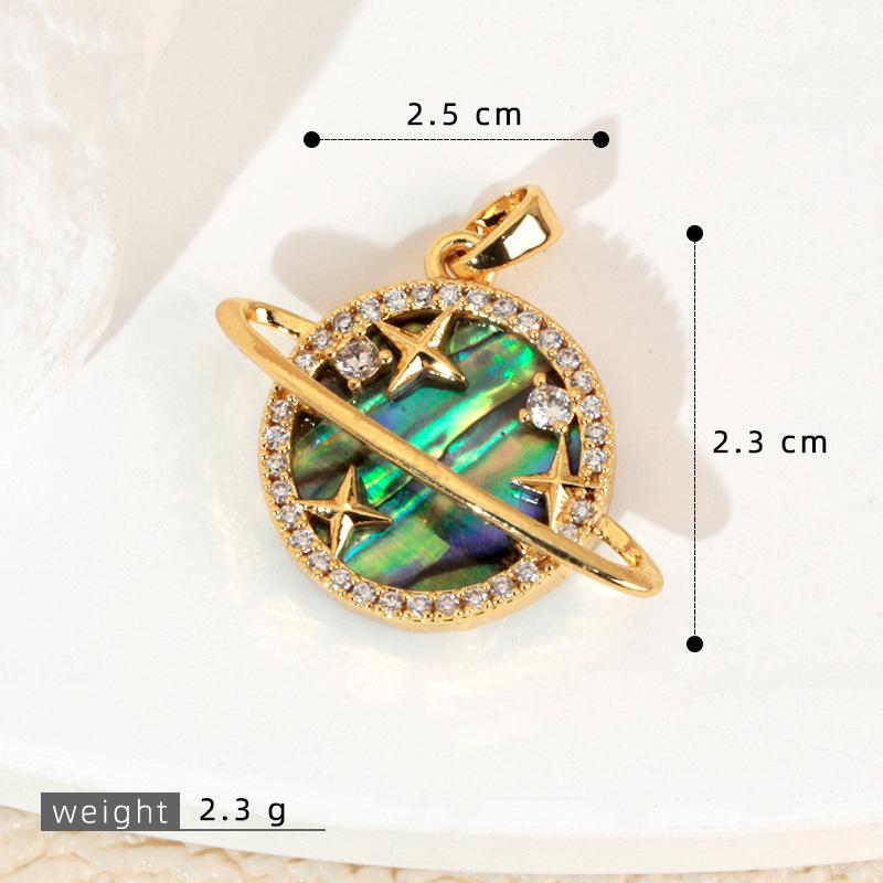 Kupfer Sternenhimmel Sonne & Mond Anhänger Halskette - Vielseitiges Luxus Schlüsselbein Kette Accessoire