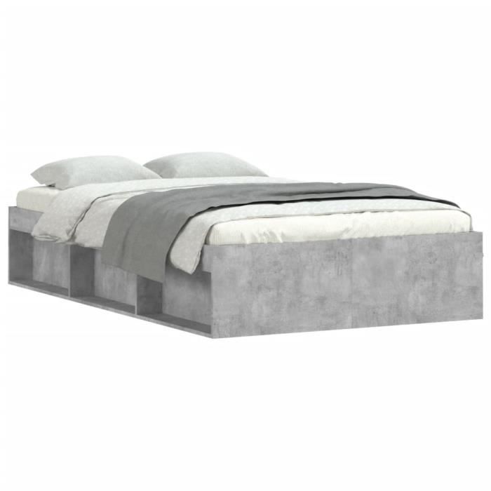 VidaXL Bed Frames Concrete Grey 120x190 Cm Small Double 3203897