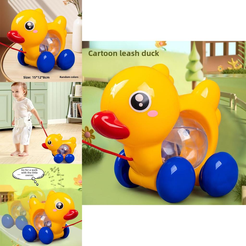 Kinder Puzzle Spielzeug Aufsitzwagen mit Zugschnur Ente Babyspielzeug für Kleinkinder