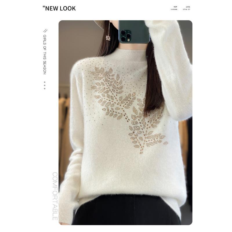 Women S Half Turtleneck Long Sleeve Knit Sweater Casual Top