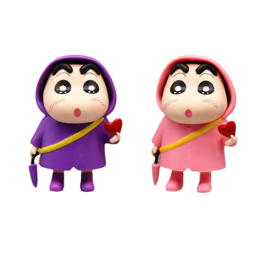 Shape Raincoat Heart Crayon Shinchan Pvc Collectible Figure Model For Anime Fans