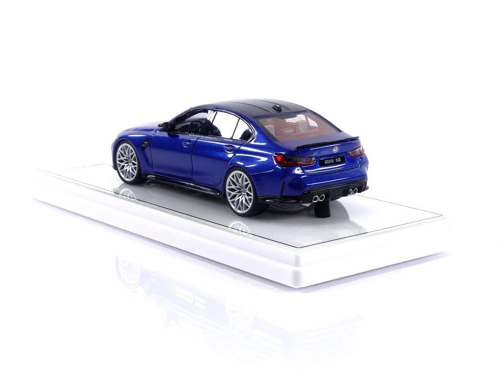 TrueScale Miniatures TSM MODEL 143 BMW M3 Competition (G80) Portimao Blue Metallic Finished Product TSM430557