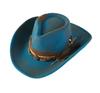 Antique Paint Wide Brim Cowboy Fedora Hat Suede Hat For Women Men Riding Hat Autumn Panama Cowgirl Hat Sombrero Vaquero