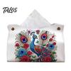 Educational Hands on Activities DIY Faux Diamond Art Painting Tissue Box, Leather Desktop Crafting Kits for Beginners Holder Pouch, 5D Rhinestone