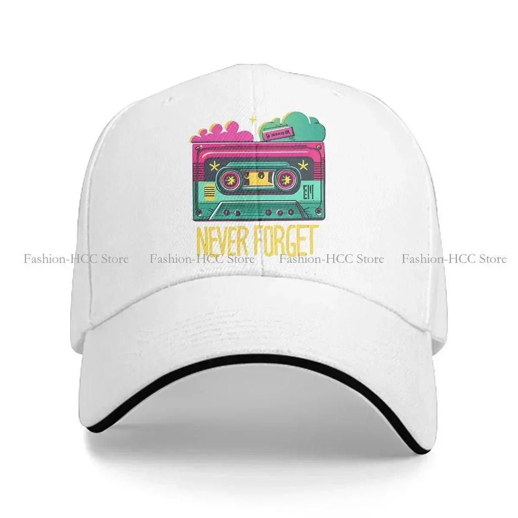 Washed Mens Baseball Cap Cassette Colorful Trucker Snapback Caps Dad Hat Tape Never Forget