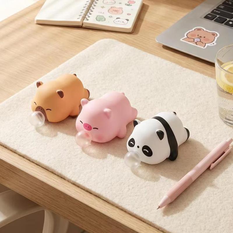 Grappig Bellen Blaas Squishy Speelgoed Pop-up Knijpspeeltjes Cartoon Dier Panda Capybara Squishies Stressverlichting Fidget Speelgoed Feestcadeau