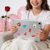 Heart Shaped Stickers, English Text Sticker Set, Perfect For Girlfriends Or Boyfriends. Vinyl Valentine's Day Stickers Suitable For Water Bottles,