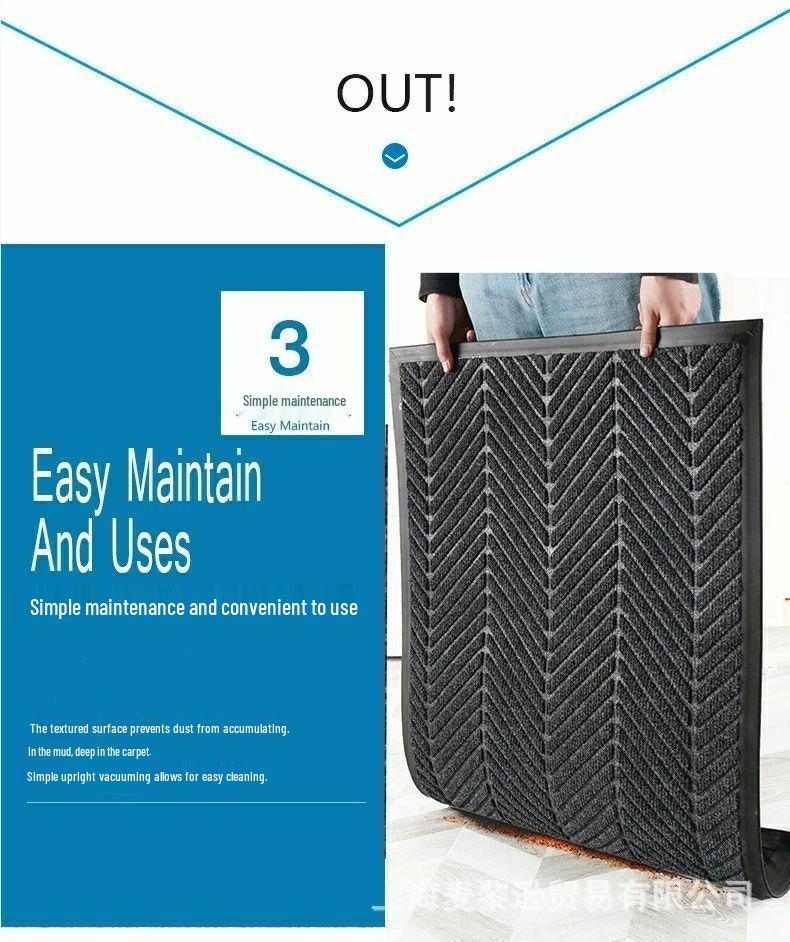 Square Anti-slip Water-Absorbent Entrance Mat for Hotels, Shops, and Elevators