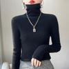 Autumn/Winter Slim-Fit Mock Neck Knit Sweater – Versatile Women's Base Layer