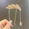 Chinese Punk Ruby Pendant Sword Hairpin Fashion Simple Modern Headdress Back Of The Head Pan Hair Ornament Fashion Retro New