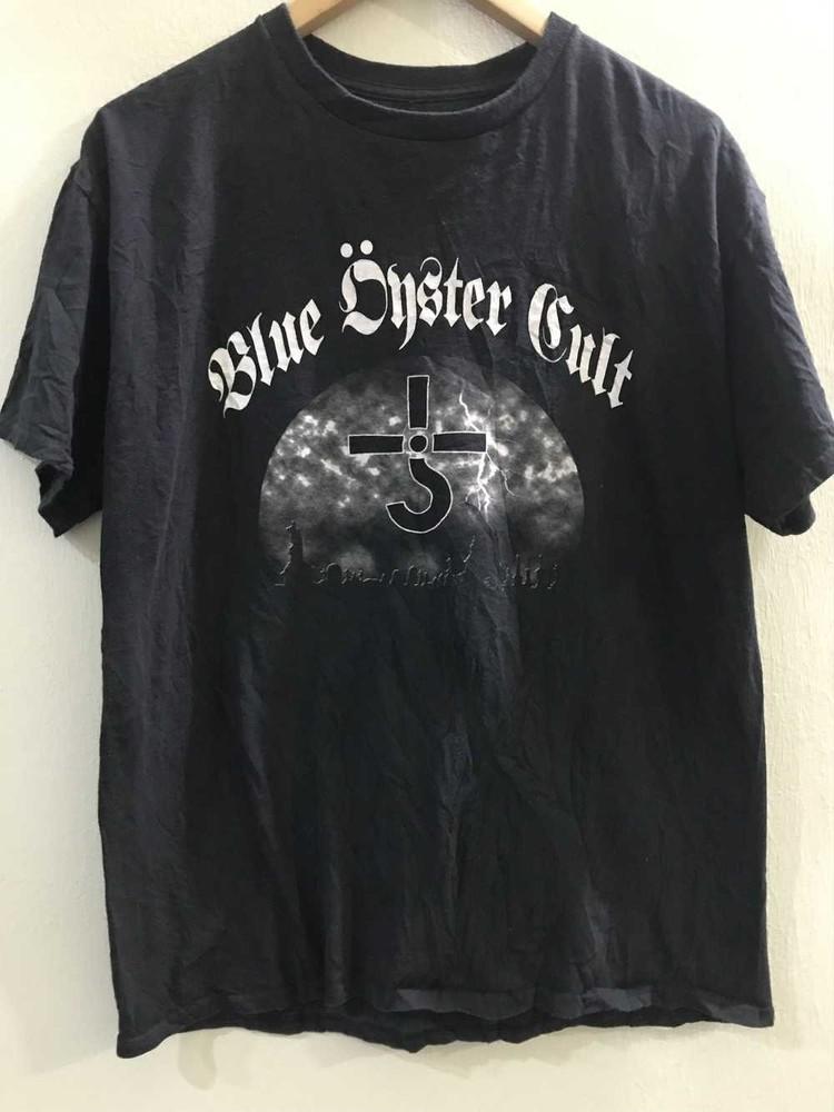 BLUE OYSTER CULT Группа Черный Хлопок Все размеры S-5XL Унисекс AD194 Унисекс Футболка XXXXL