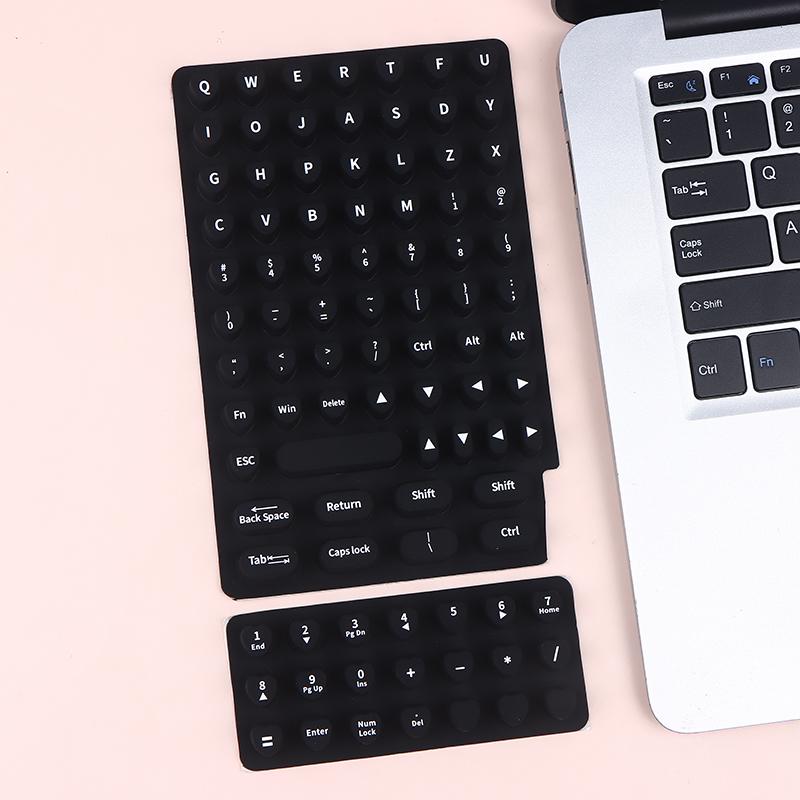 70/21 szt. Podniesione samoprzylepne naklejki na klawiaturę do długich paznokci Art Keyboard Bąbelki Samoprzylepne do długich paznokci Silikonowe nakładki na klawisze do pisania
