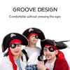 SATINIOR 6 Pieces Halloween Black Pirate Eye Patch One Eye Skull Captain Patch Adjustable 3D Costume for Adults Kids Carnival Christmas Party Favors