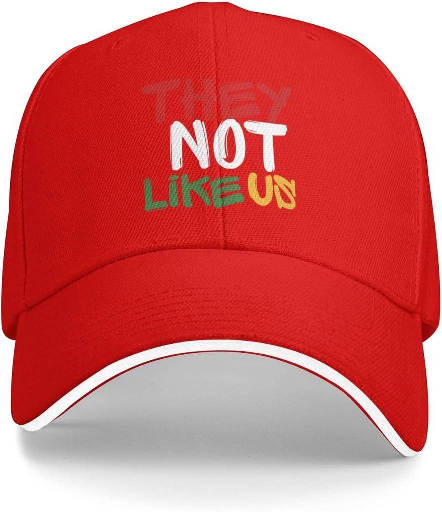 They Not Like Us Graphic Baseball Cap Polyester Adjustable Snapback Hat for Adult Outdoor