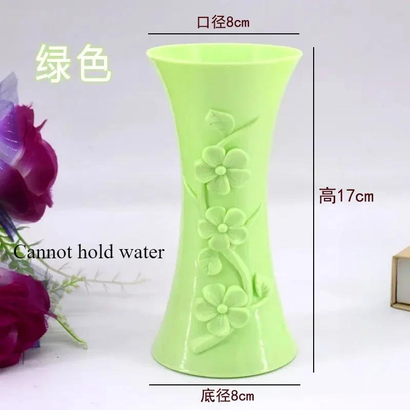 

Pot Container Plastic Embossment Vase Flower Arrangement Home Office Table Decor Home Decoration Nordic Vase Flower Vase
