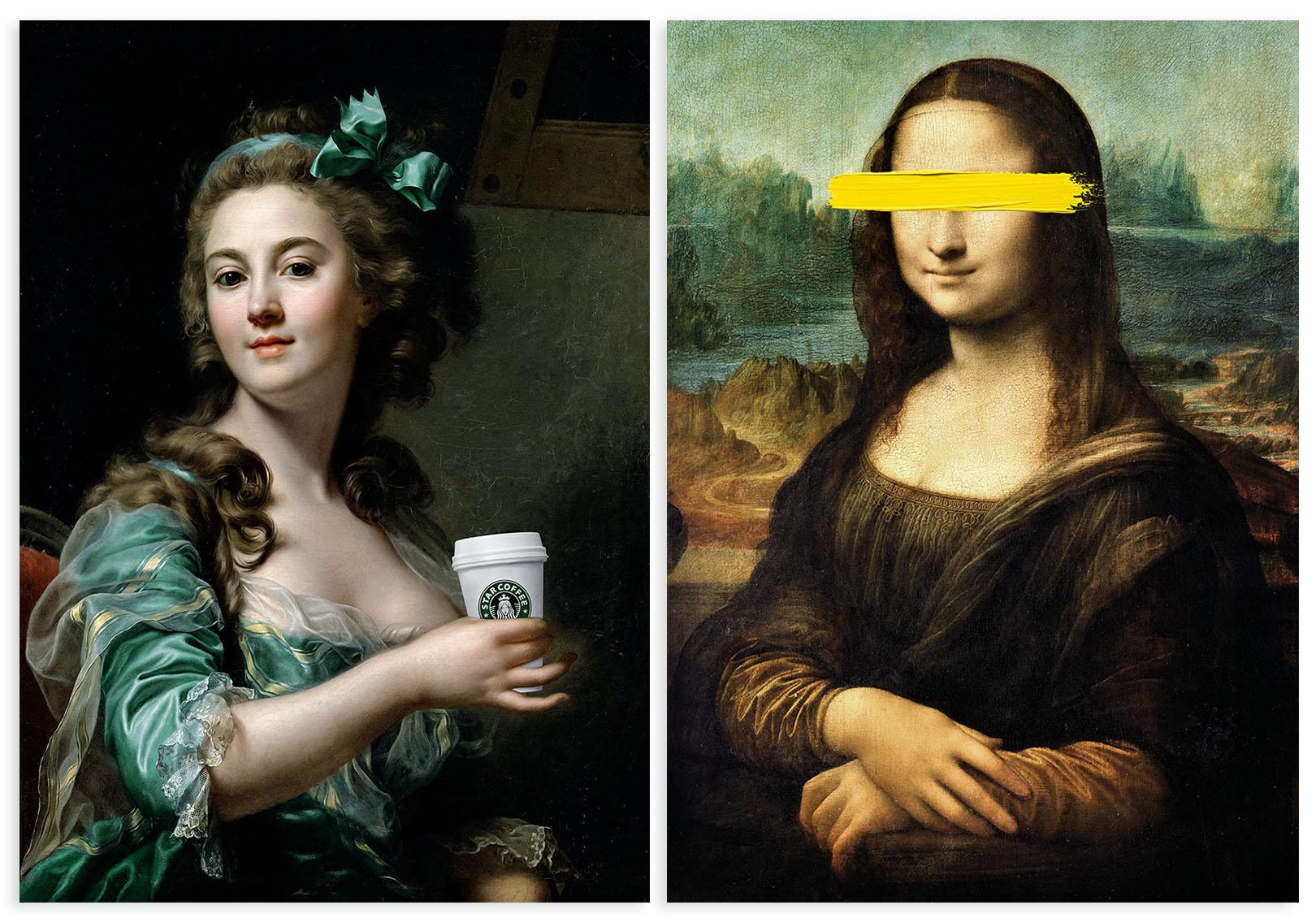 

Zestaw dwóch plakatów mona lisa kawa 21x29,7 cm A4