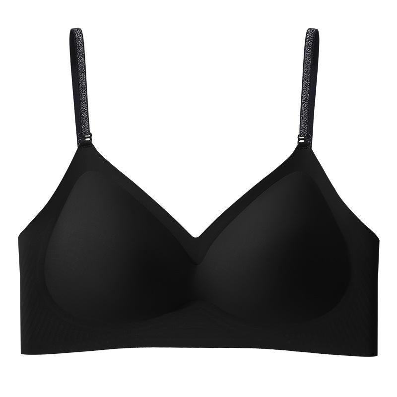 Liquid Foundation Invisible Opaque Gathering Underwear Women's Neck Sling Thin Shoulder Strap Integrated Large U Back Seamless Bra Cover