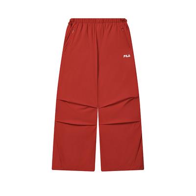 Original Fashion Simple Solid Color Classic Retro Sports Style Versatile Loose Woven Casual Pants Women Bottoms Smoke-Red F11W629801FWI