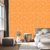 Autumn Symbols Wallpaper Gold and Cream for Living Room and Bedroom 50x1000