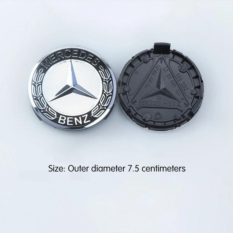 

4PCS 75mm Car Wheel Center Hub Caps Cover for Mercedes Benz B/C/E/S Class A Class C200L GLC GLK CLA Accessories