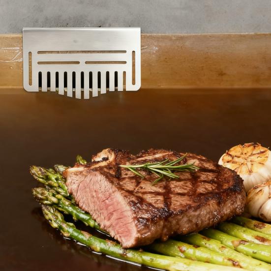 Stainless Steel Griddle Accessories for Blackstone Grease Gate Dishwasher Safe Double-sided Grease Flap Food Mesh Screen Goalie Cover Kitchen Gadgets