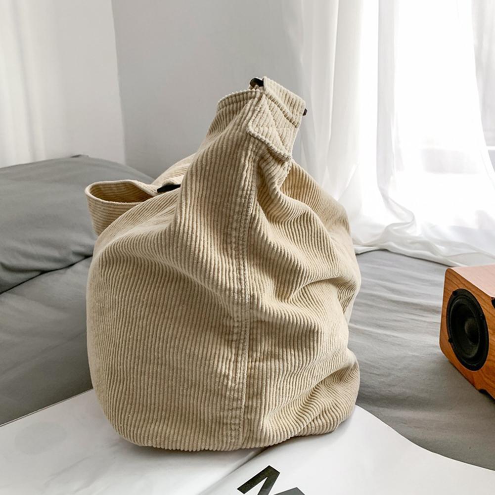 Stylish Women Large Crossbodys Bag Portable Corduroy Shoulder Bags Large Capacity Handbag For Women Outdoor Travel Trip Bag