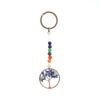 Temu Natural Crystal Colorful Stone Tree Of Life Keychain Bag Pendant Pendant Chakra Keychain K01