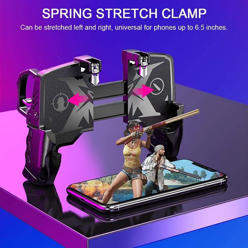 Manette Trigger Free Fire PUBG pour Cellulaire Manette de Jeu Joystick Android iPhone Contrôle Manette de Jeu Mobile Pugb Smartphone Commande 5