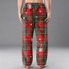 Men's Flannel Pocket Casual Pants, Printed Pocket Casual Pants, Home Sleeping Pants