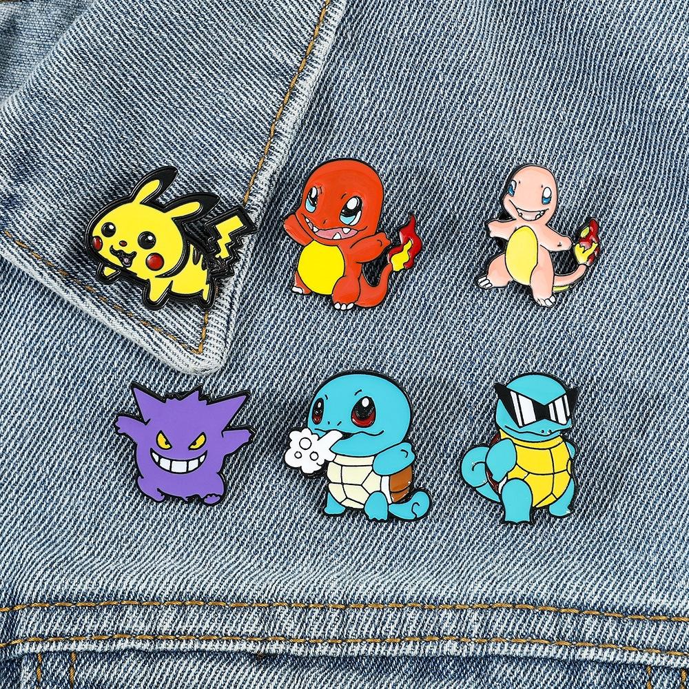 Pokemon Pocket Monster Ins Trend Squirtle Alloy Pin Badge Bag Accessory