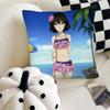 Anime Steins;Gat Cute Swimsuit Pillow Case Square Pillow Bedroom Sofa Leisure Comfort Cushion Car Home Decoration
