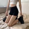 American Spicy Girl High-Waisted Denim Hot Pants: Women's Slimming Elastic Hip-Hugging Shorts