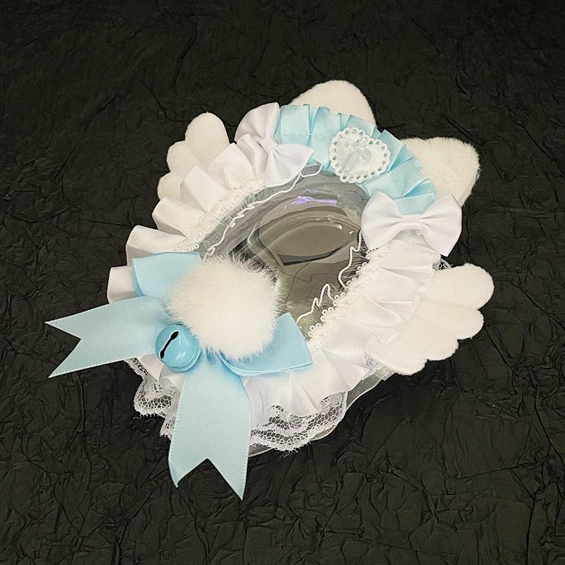 Original Lace Itabag Kawaii Mini 10cm Doll Storage Bag Transparent Handmade Bag Anime Doll Protective Case with Wings Decoration