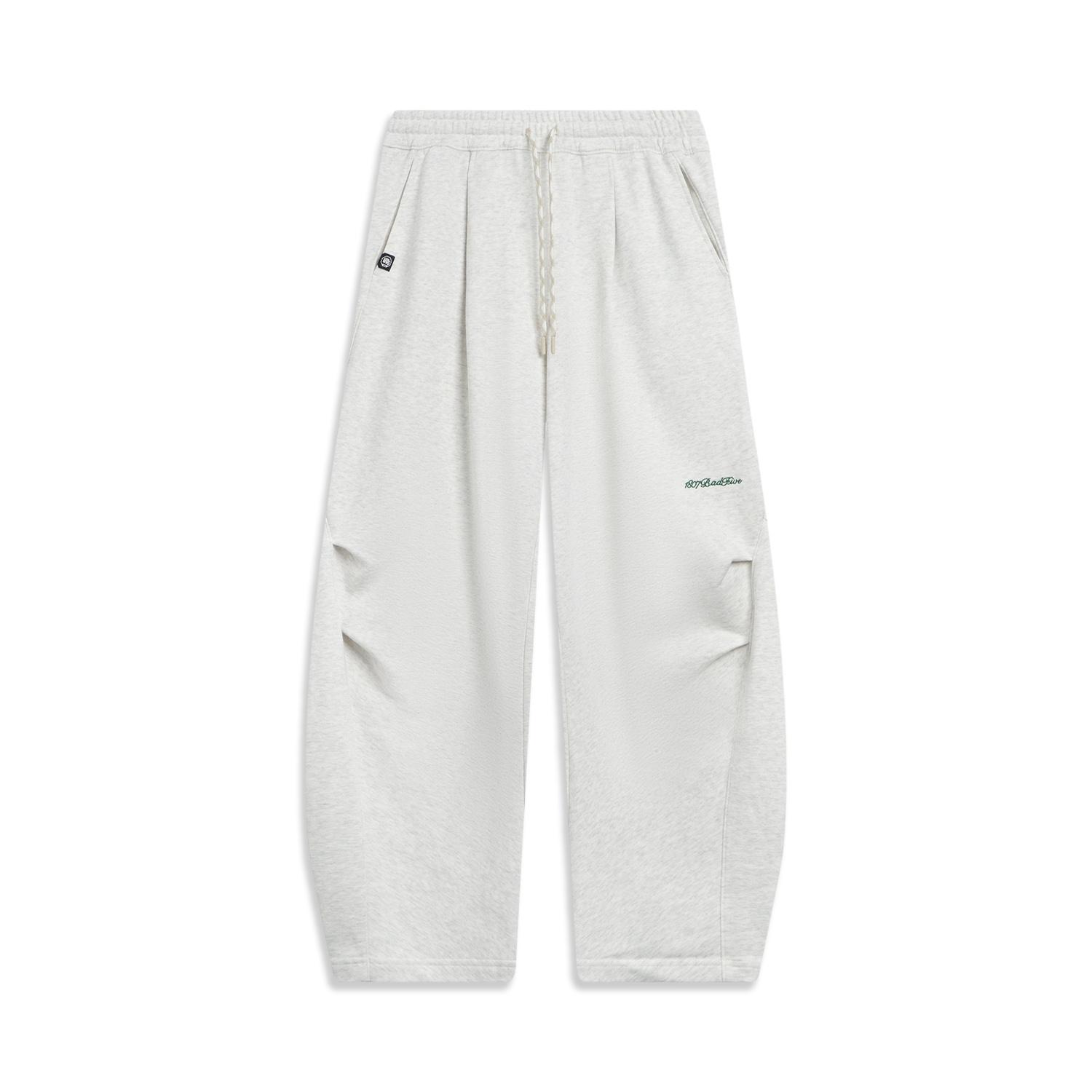 

Li-Ning Баскетбольная серия Шнуровка Свободные Удобные Универсальные Прямые Повседневные брюки Мужские низы Цветочный-Серый Облако-Туман-Белый AKLVC75-2 L