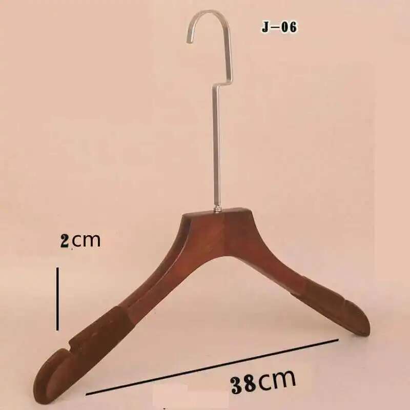 5PCS Wooden Coat Hanger Hooks Solid Wood Skid Proof Clothing Hanger For Adults And Men Store Coat Rack Hanger Rack