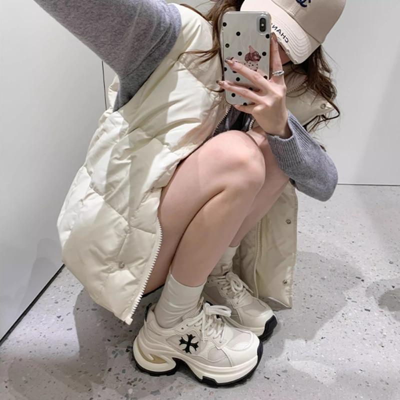 Thick-soled Height-enhancing Women's Casual Sports Shoes Dad Shoes Running Shoes