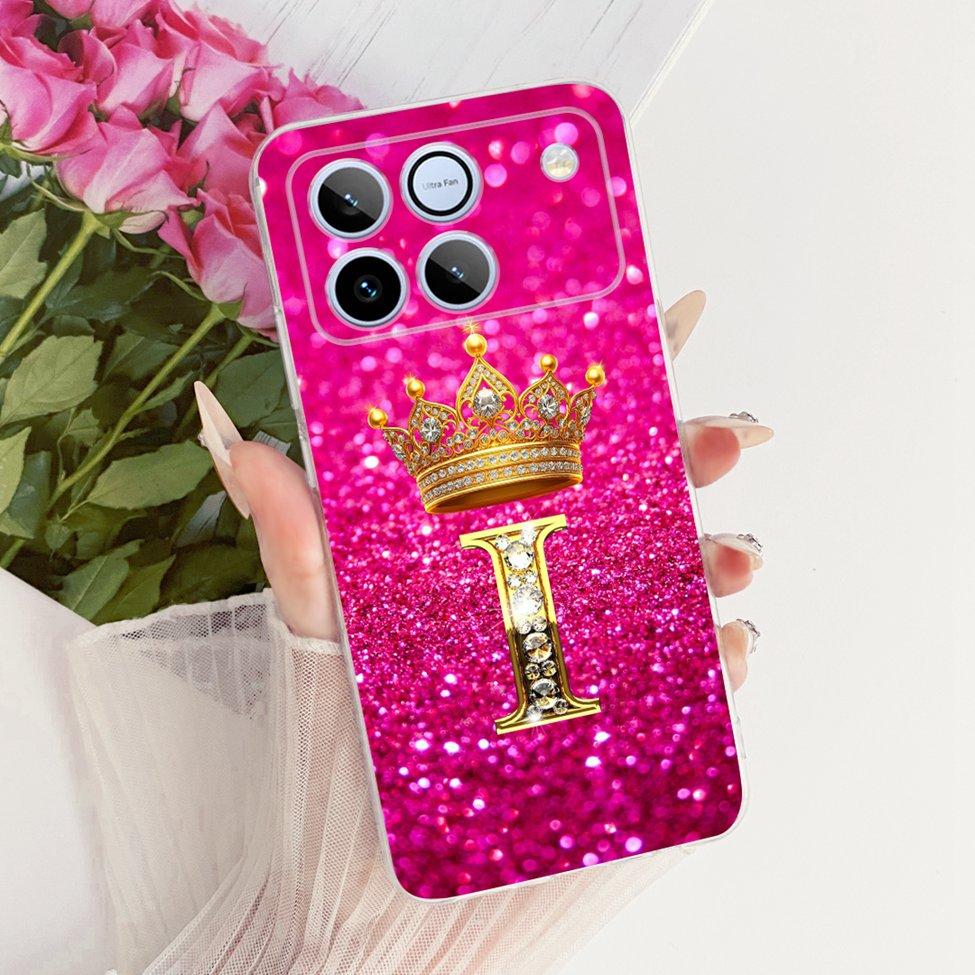 Clear For Honor Win AAP-AN00 Case For Honor Win Cover Aesthetic Luxury A-Z Letters Fashion Boys Girls Cool Crown Soft Casing