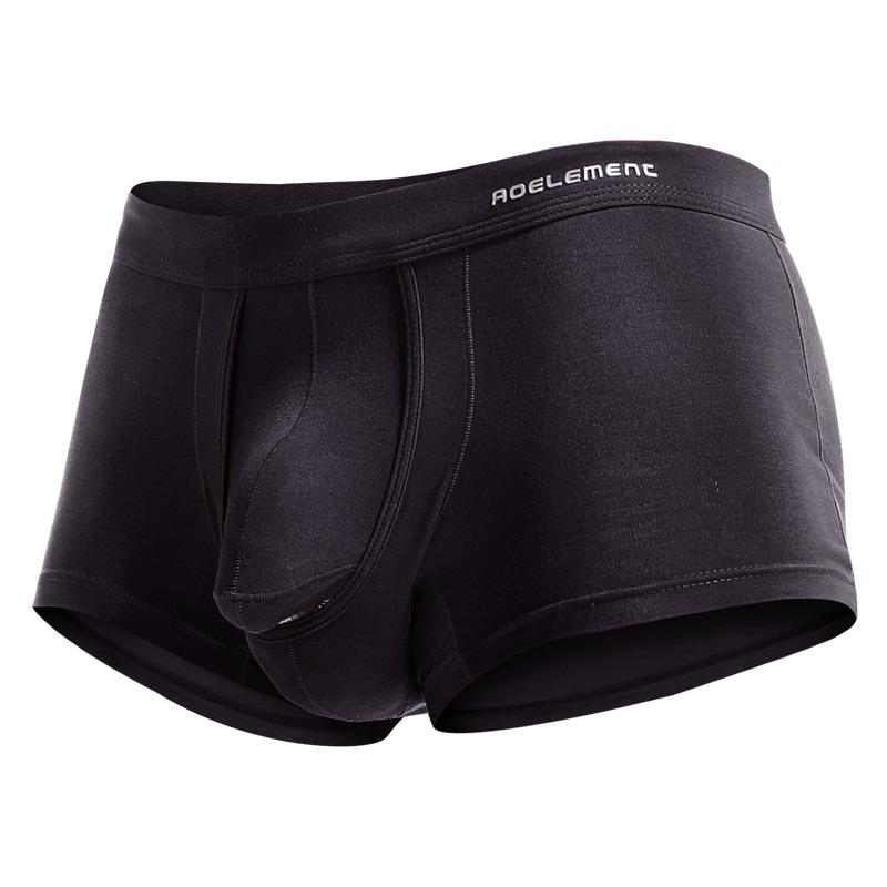 Intimo Separatore di Testicoli Uomo Vena Scrotale Mutande Tasca Curva Boxer da Uomo Seta Ghiaccio