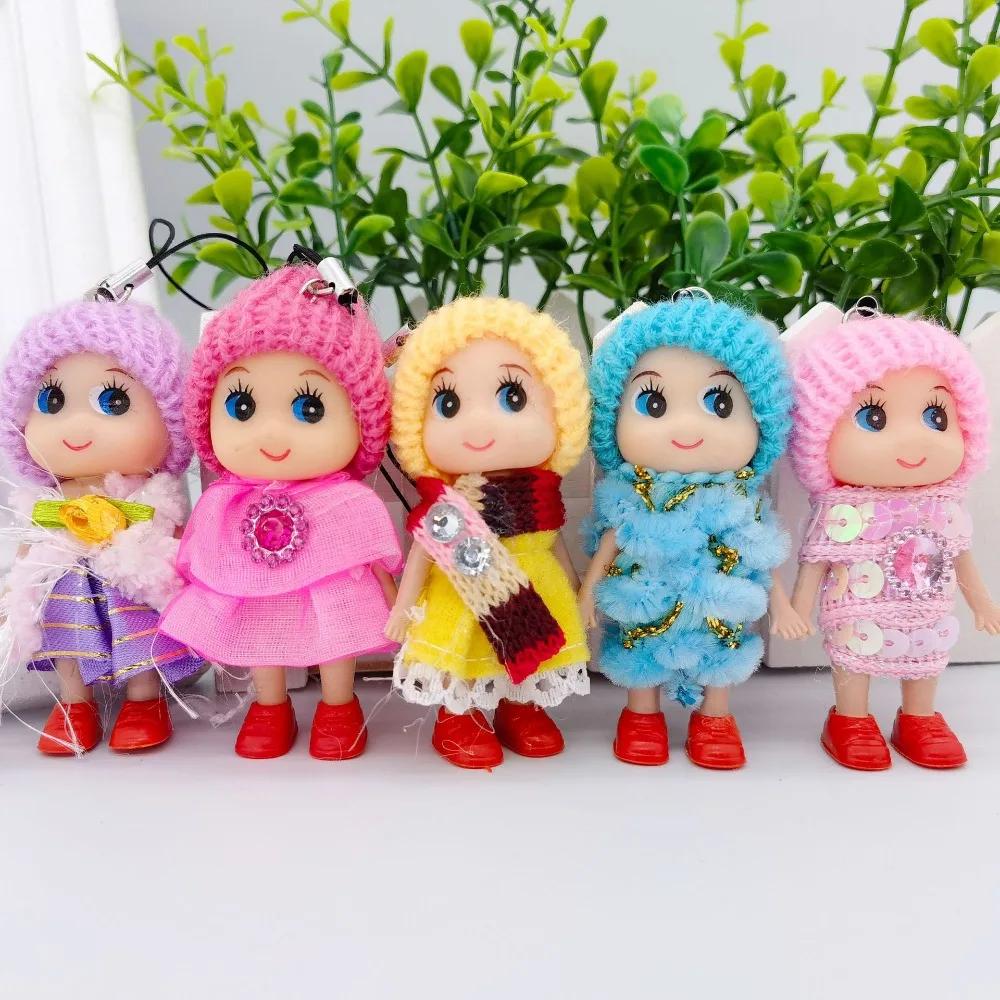 5 buc 8cm Pălărie Mini Jucării Păpușă Fată Clown Colorat Pandantiv Telefon Mobil Păpuși Cadou Nuntă Accesorii Păpușă Email poupée blythe