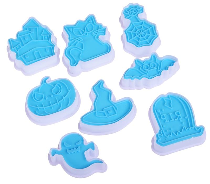 Halloween Cookie Cutters with Stamp 8 Pcs