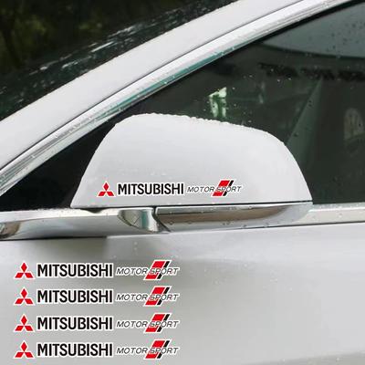 4 Stück Auto Logo Styling Wasserdicht DIY Karosserieaufkleber für Eclipse Lancer Outlander Pajero ASX Colt I200 Delica Triton Ex