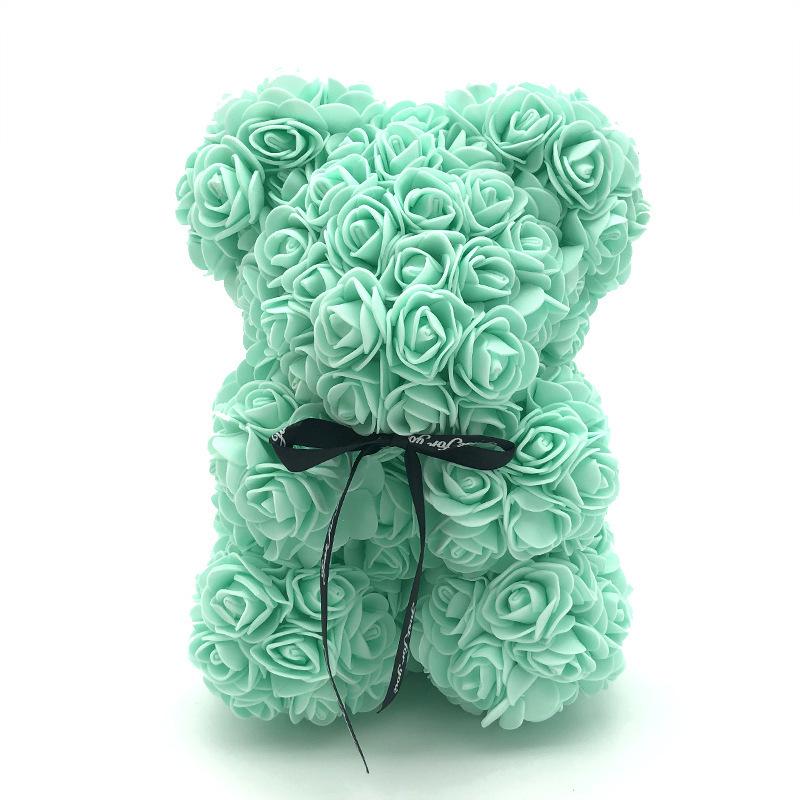 PVC Hediye Kutusu İçinde 25cm Köpük Gül Ayı - Anneler Günü, Qixi Festivali ve Sevgililer Günü İçin Mükemmel