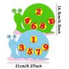 1-10 Digital Snail Cartoon Felt School Mathematics Teaching Aids Color Number Cognitive Felt Teaching Tools School Supplies