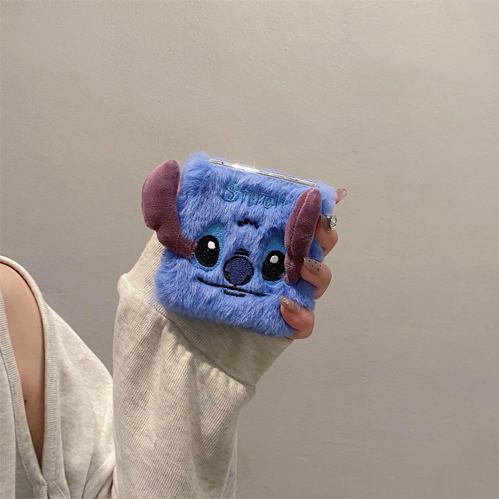 For Motorola Moto Razr 40 50 Ultro Razr Plus 2024 Plush Embroidered 3D Cartoon Stitch Phone Case Protection Cover