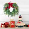 19.7In Artificial Christmas Wreath With Bell Xmas Garland Multifunctional With Red For Indoor Outdoor Decor Sturdy