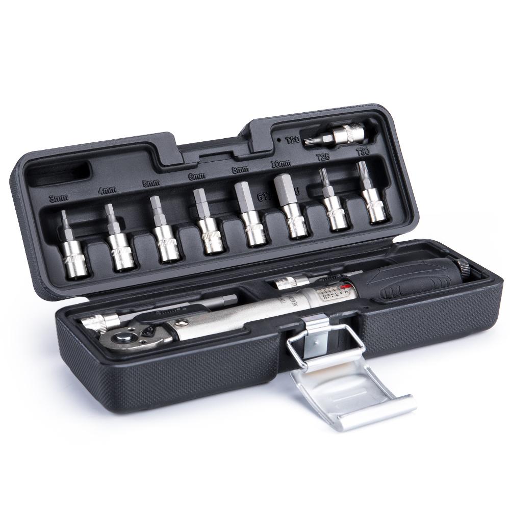 1 4'' Bike Torque Wrench Kit 2 24 NM Torque Fix Set Multifunction Bicycle Repair Tools for MTB Road Bikes