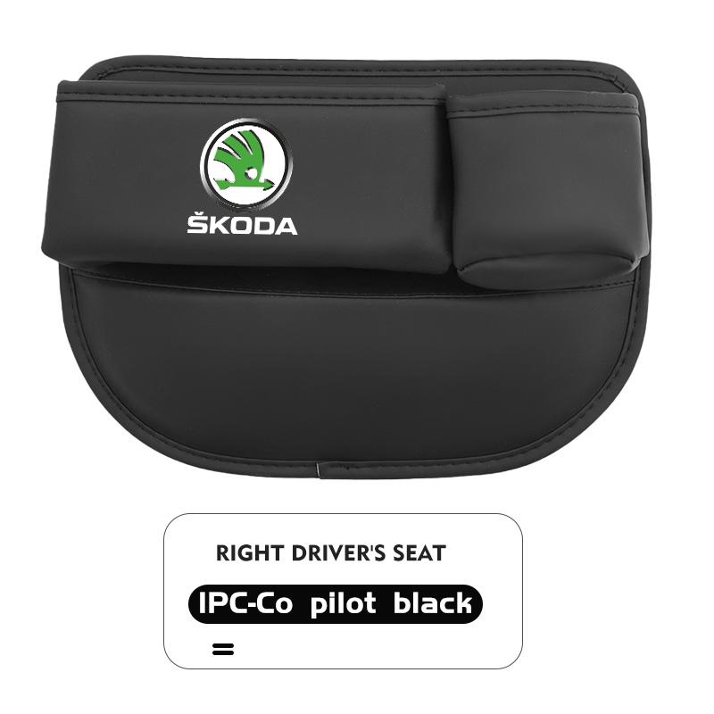 AAABT1 Car Front Seat Crevice Storage Box Pocket Cup Key Phone Holder Accessories For Skoda Octavia Superb RAPID FABIA KAMIQ KAROQ